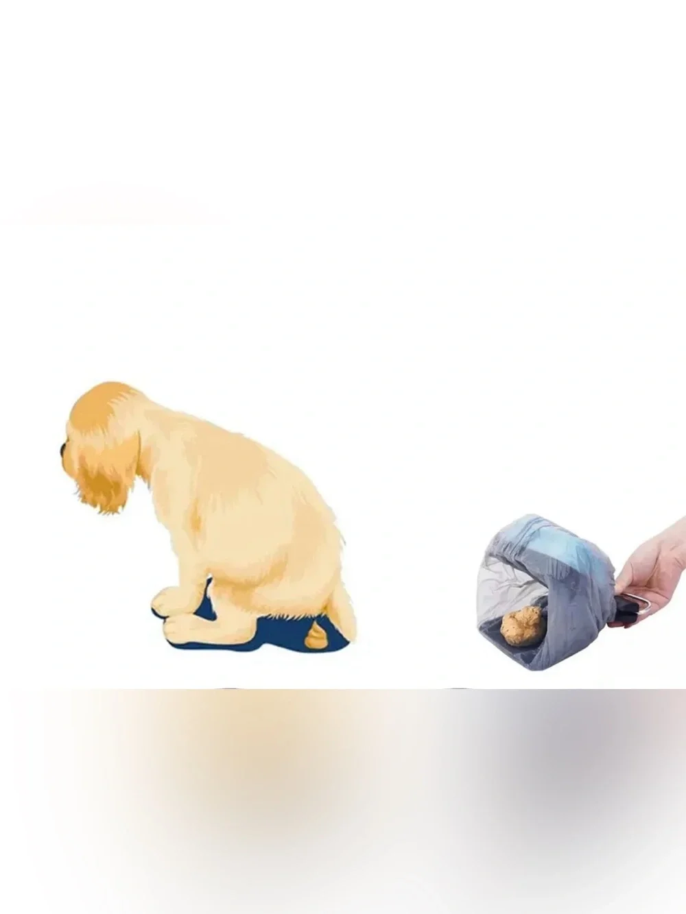 Dog Pet Travel Small Foldable Pooper Scooper w/ 1 Roll bags Poop Scoop GRAY